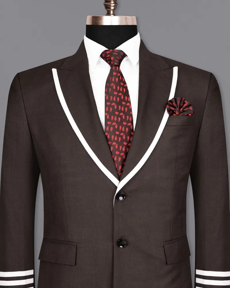Rebel Brown Subtle Windowpane Woolrich Designer Blazer 2