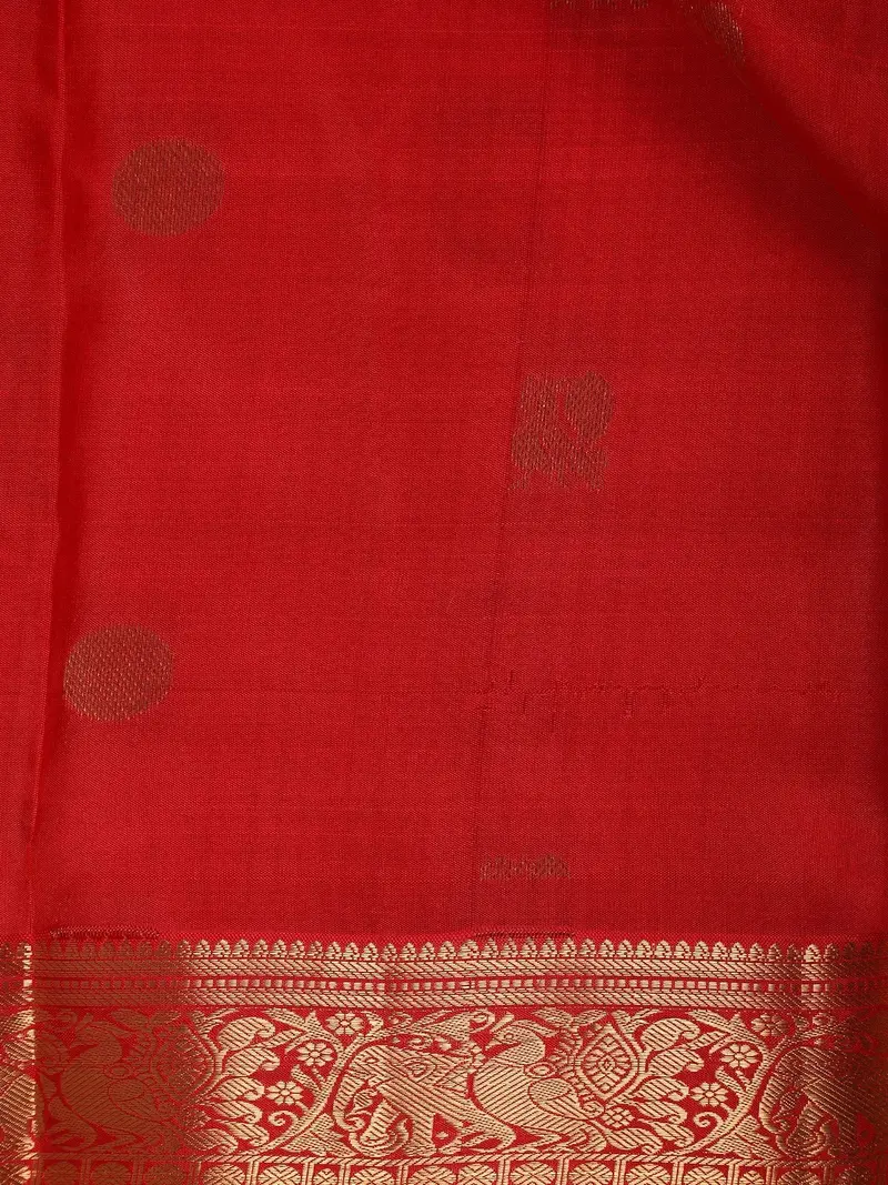 Red Buttas Woven Pure Kanchipuram Silk Saree 2