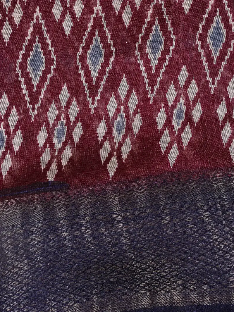 Red Diamond Designed Fancy Cotton Saree 2