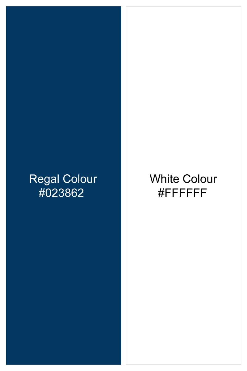 Regal Blue And Bright White Striped Subtle Sheen Super Soft Premium Cotton Designer Shirt 7