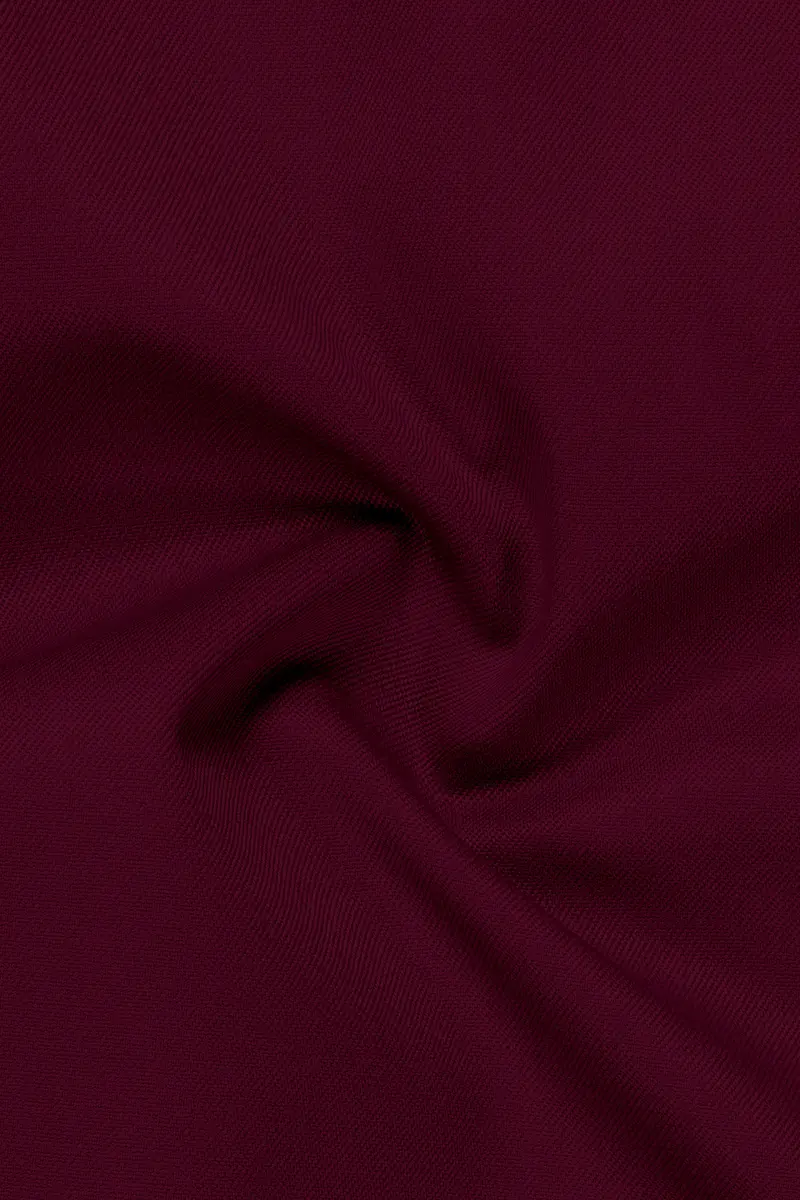 Regal Maroon-Tamarind Solid Wool Rich Single Breasted Slight Stretch Suit 3