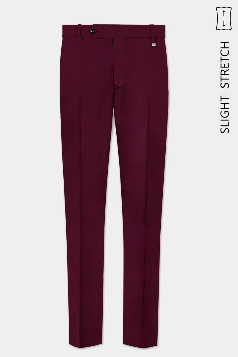 Regal Maroon-Tamarind Solid Wool Rich Tuxedo Slight Stretch Suit 13