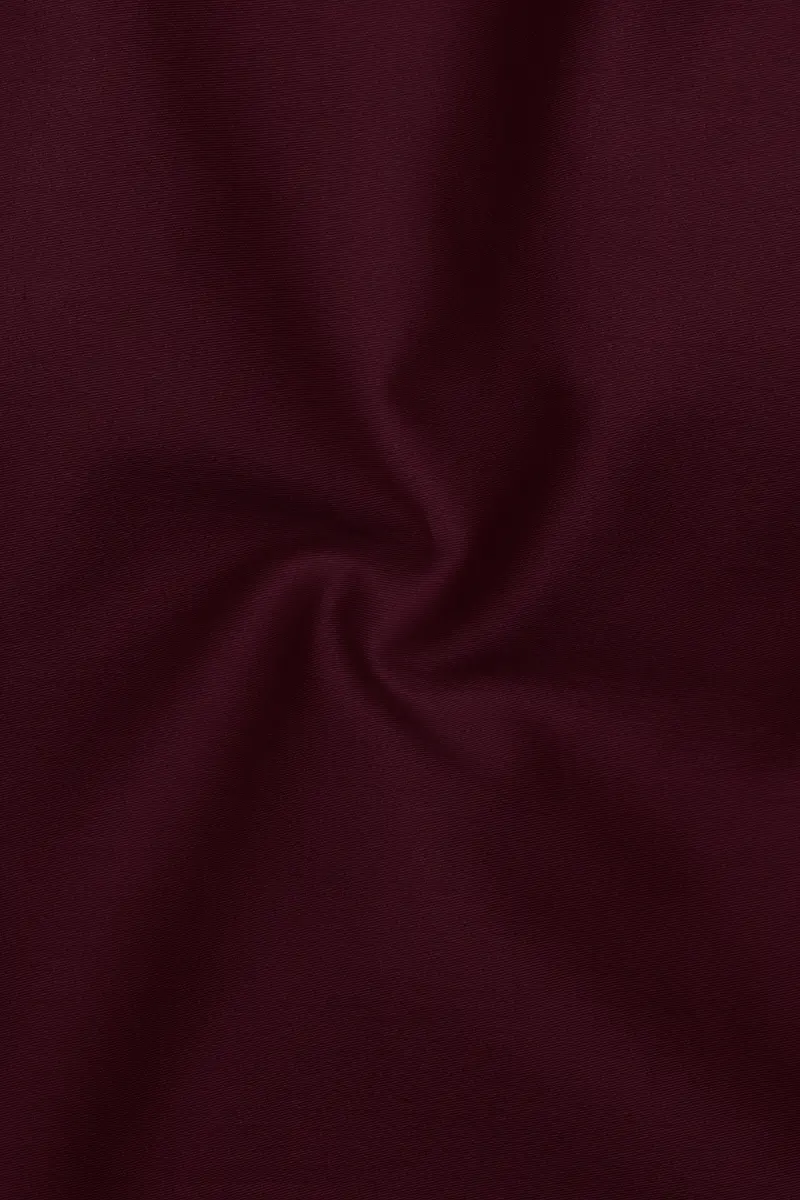 Regalis-Aubergine Maroon Subtle Sheen Super Soft Premium Cotton Dress Shirt 3