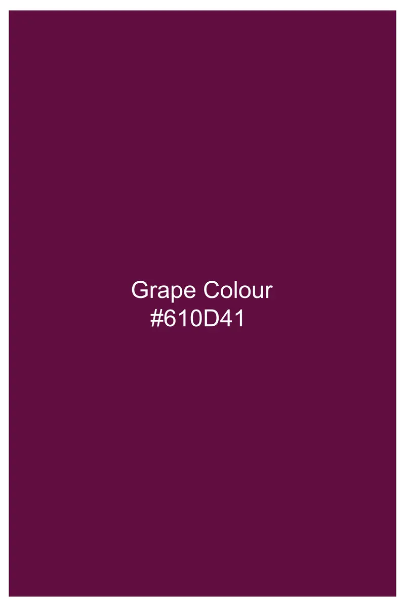 Regalis-Grape Purple Subtle Sheen Super Soft Premium Cotton Mandarin Dress Shirt 7