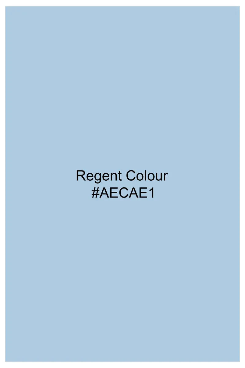 Regent Blue Dobby Textured Giza Cotton Shorts 7
