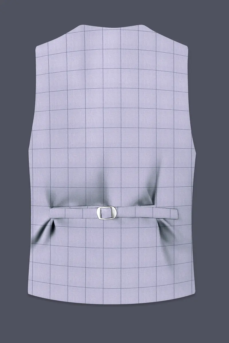 Regent Gray Windowpane Waistcoat 4