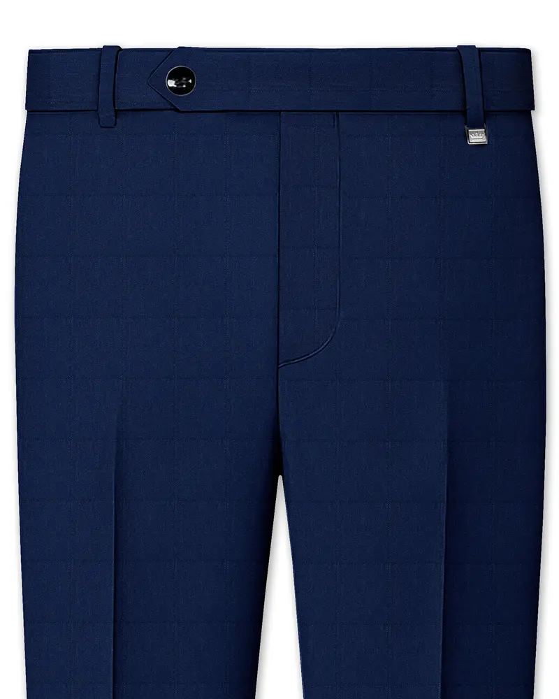Rhino Blue Checkered Pant 1