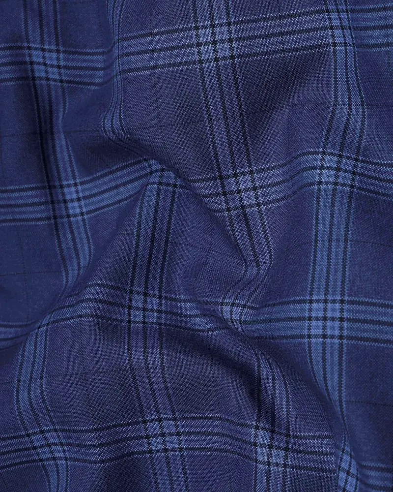 Rhino Blue Plaid Waistcoat 3
