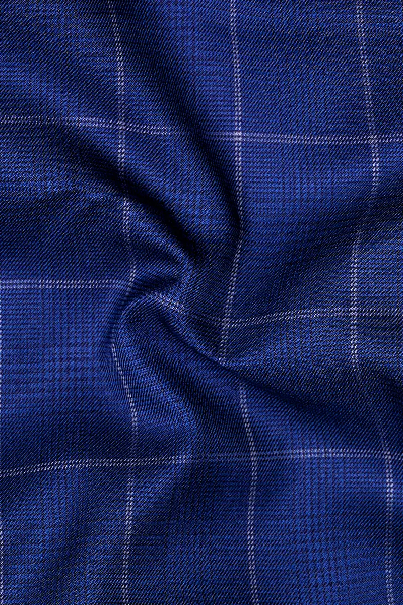 Rhino Blue Windowpane Waistcoat 3