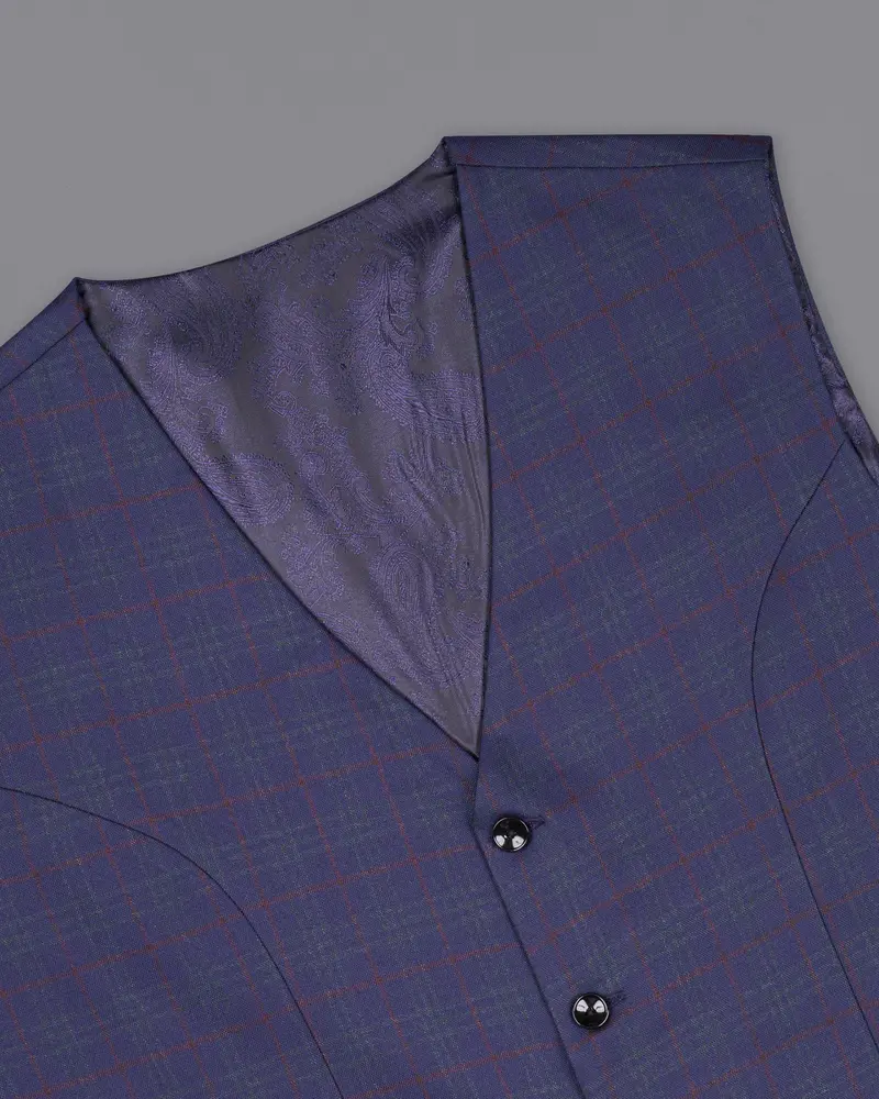 Rhino Blue Wool Rich Waistcoat 4