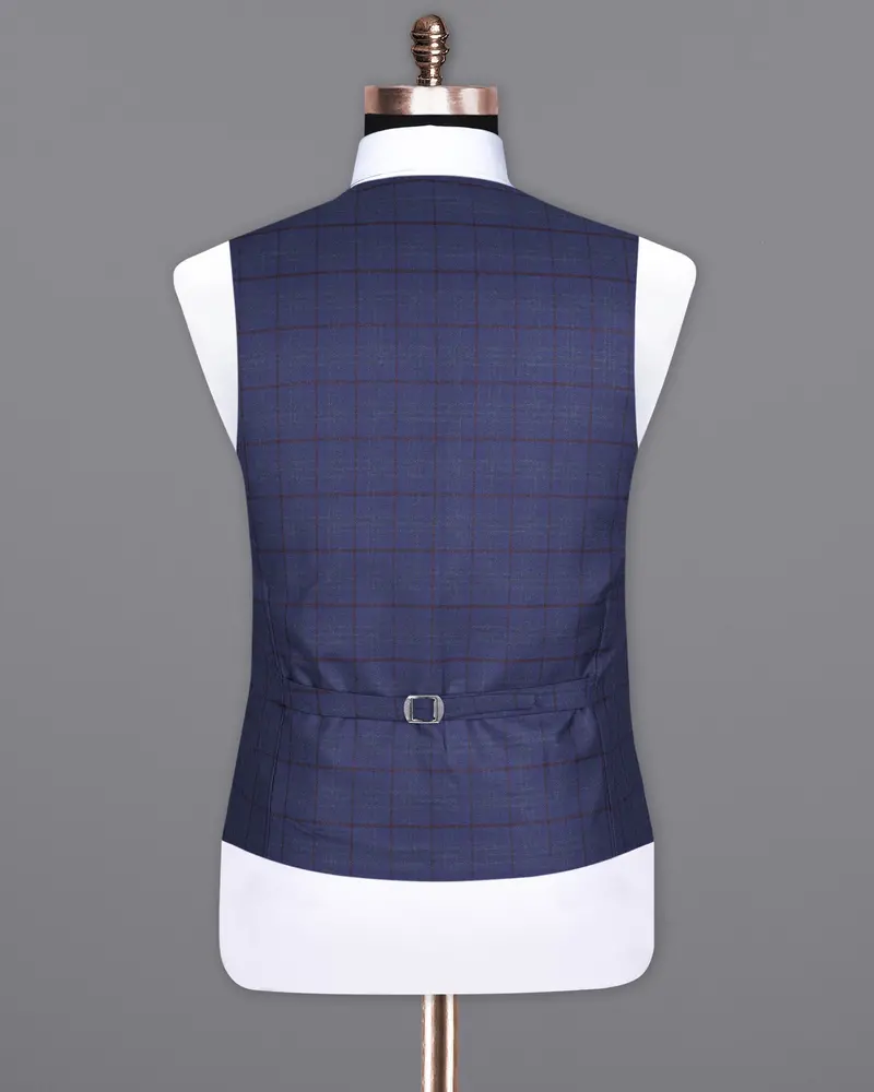 Rhino Blue Wool Rich Waistcoat 6