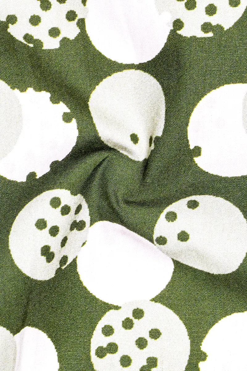 Rifle Green Polka Dots Printed Kurta Shirt 3