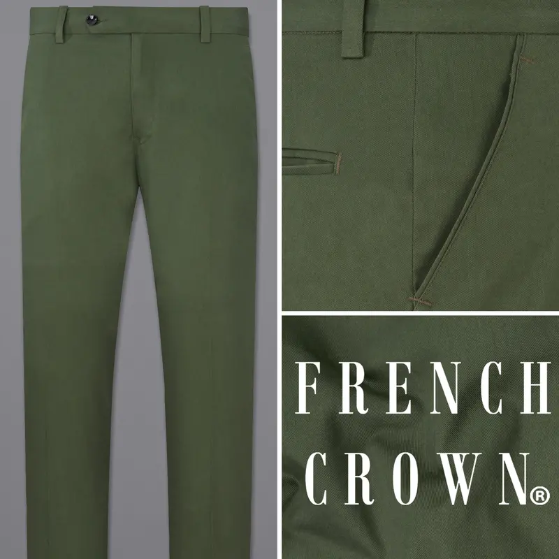 Rifle Green Premium Cotton Pant 1