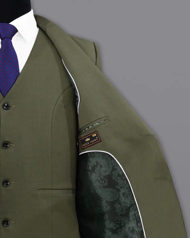 Rifle Green Single Breasted Suit 8