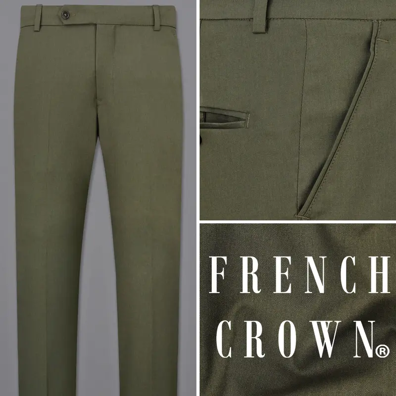Rifle Green Solid  Pant 1