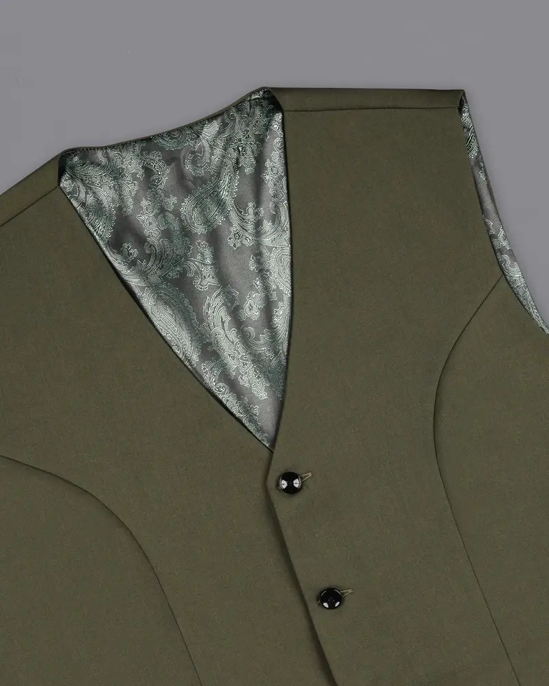 Rifle Green Solid Waistcoat 4