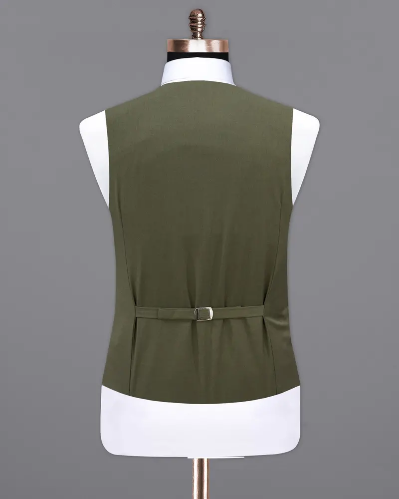 Rifle Green Solid Waistcoat 6