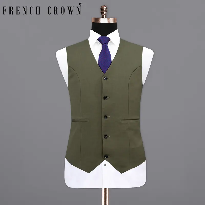 Rifle Green Solid Waistcoat 7