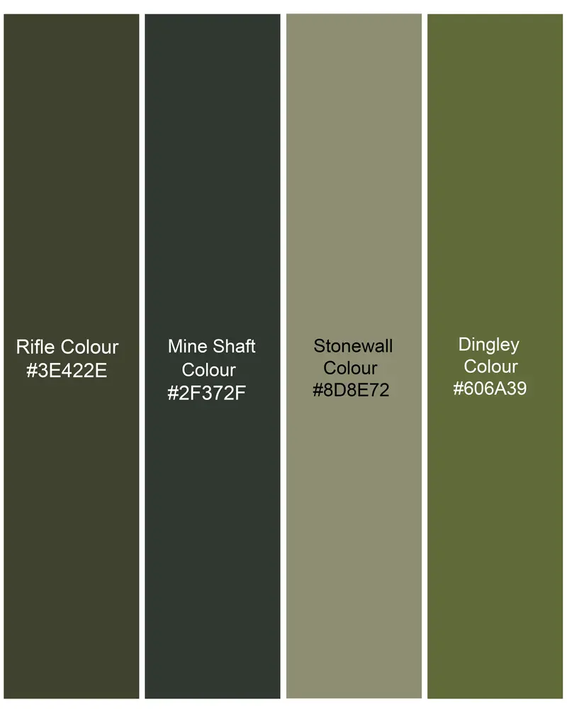 Rifle Green With Stonewall Brown Camouflage Printed Royal Oxford Designer Shirt 10