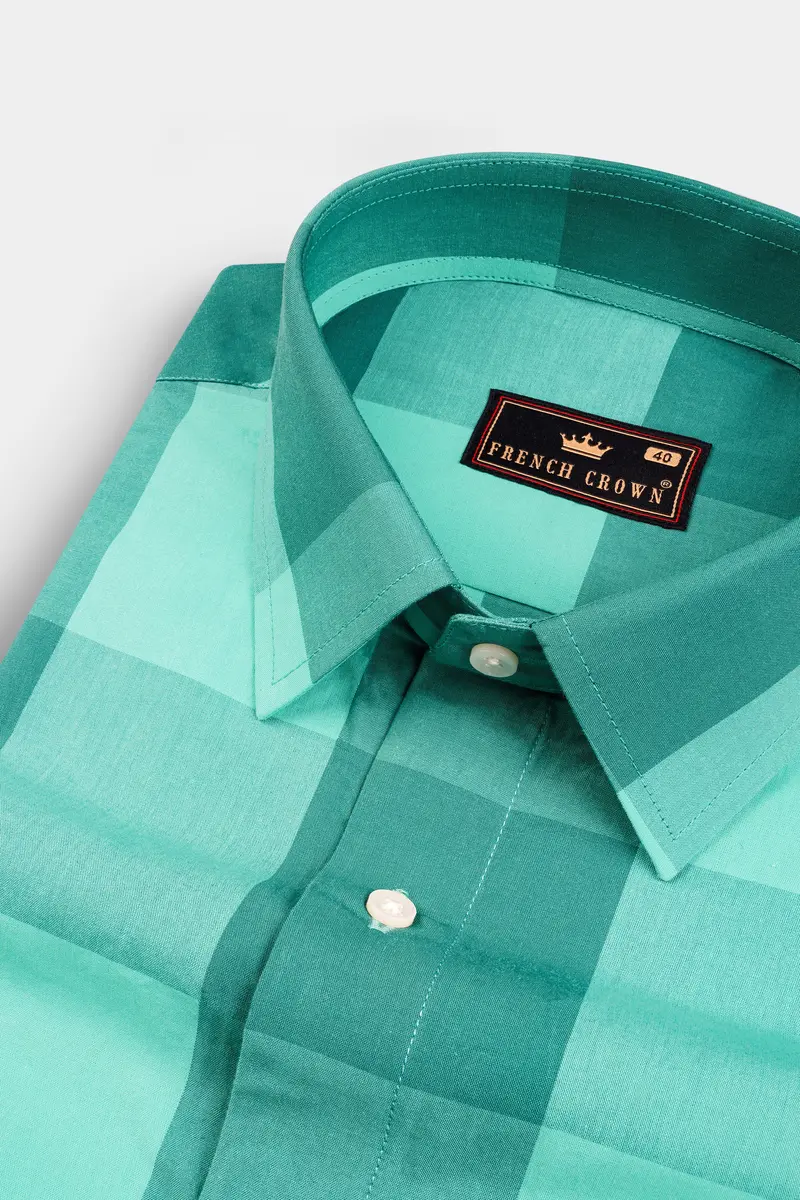 Riptide And Persian Green Premium Cotton Shirt 1