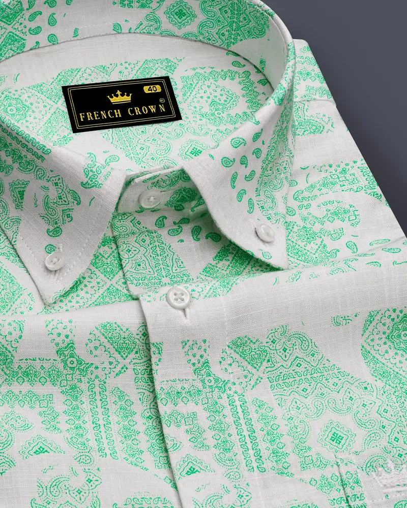 Riptide Quirky Designed Luxurious Linen Shirt 1