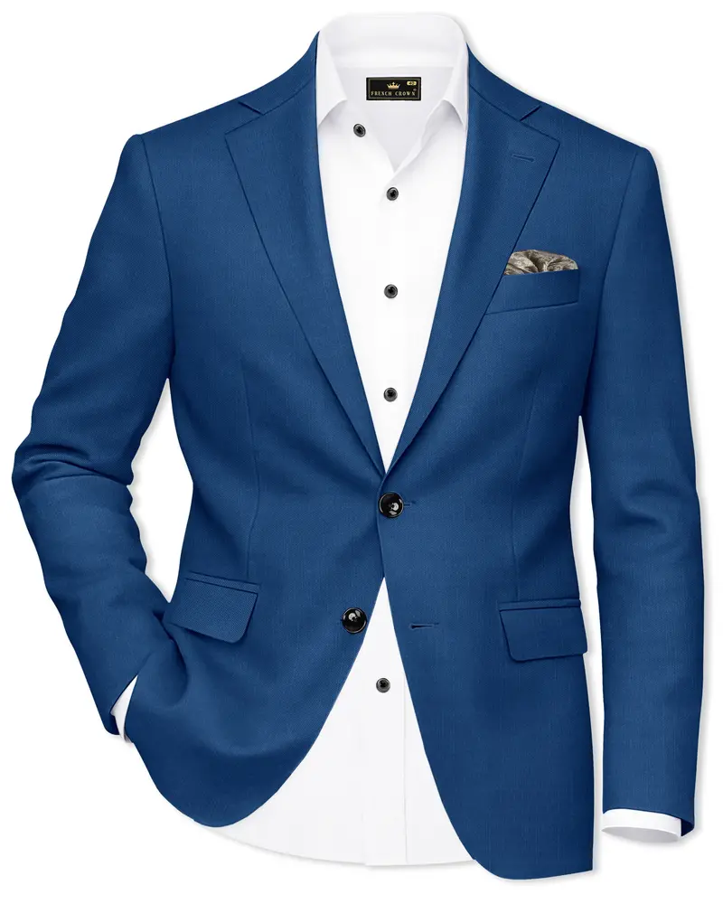 River Bed Blue Single Breasted Blazer 1