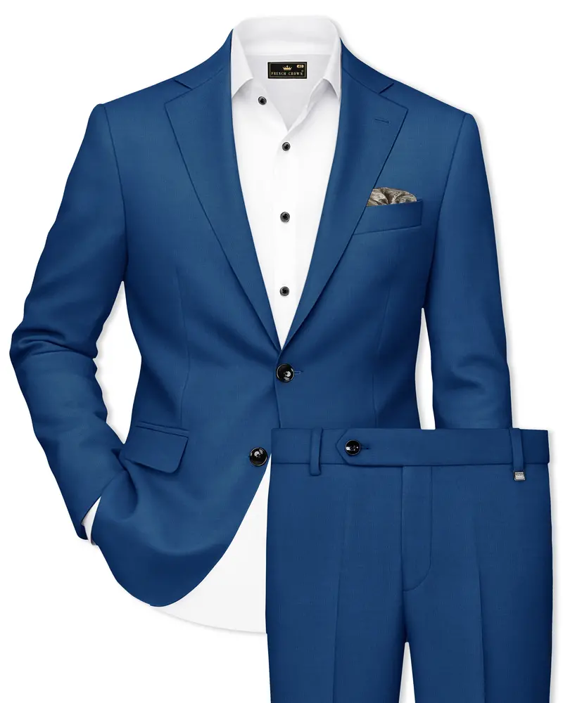 River Bed Blue Single Breasted Suit 1