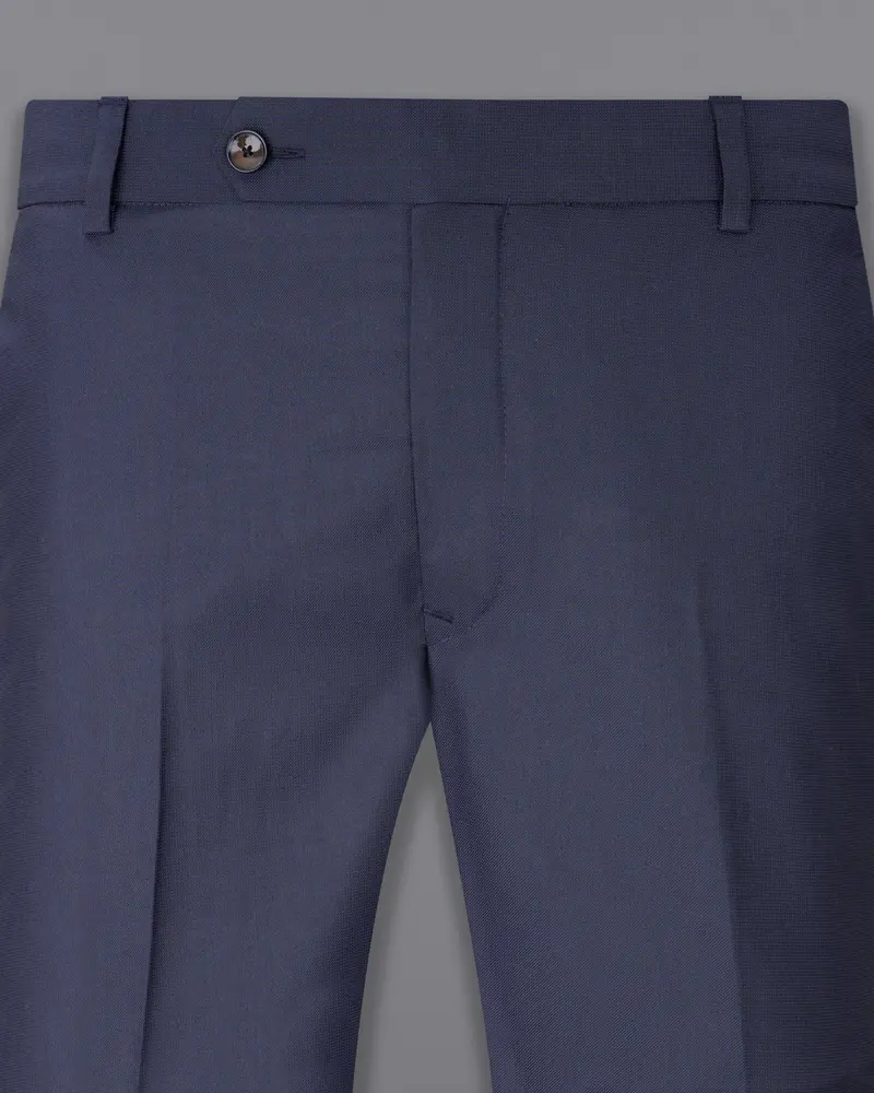 River Bed Blue Textured Pant 2