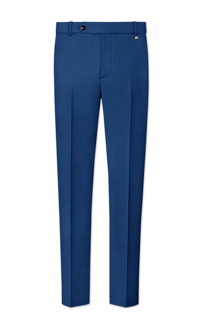 River Bed Blue Textured Pant 2