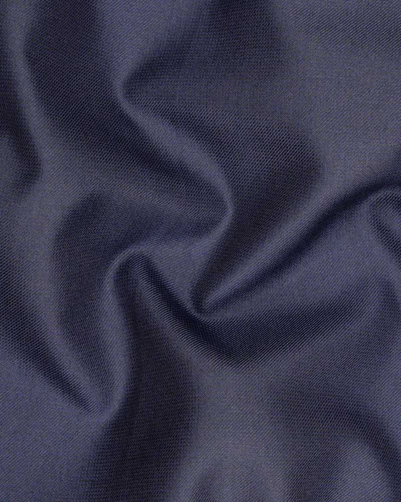 River Bed Blue Textured Waistcoat 3