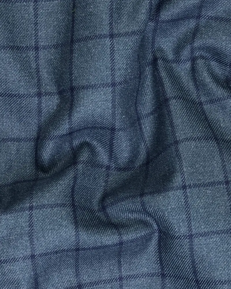 River Bed Blue Windowpane Sport Pant 3