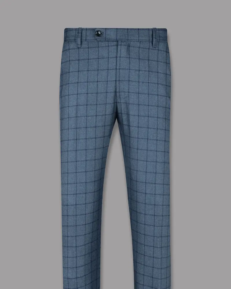 River Bed Blue Windowpane Sport Pant 4