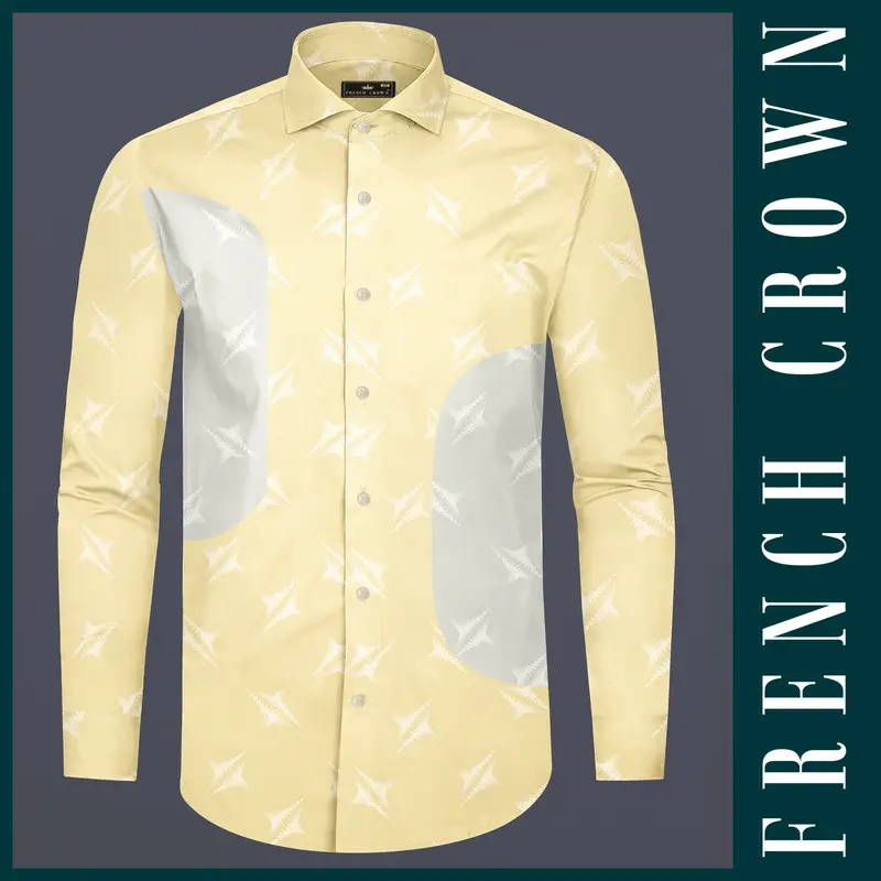 Rob Roy Brown With Nickel Gray And White Twill Premium Cotton Designer Shirt 1