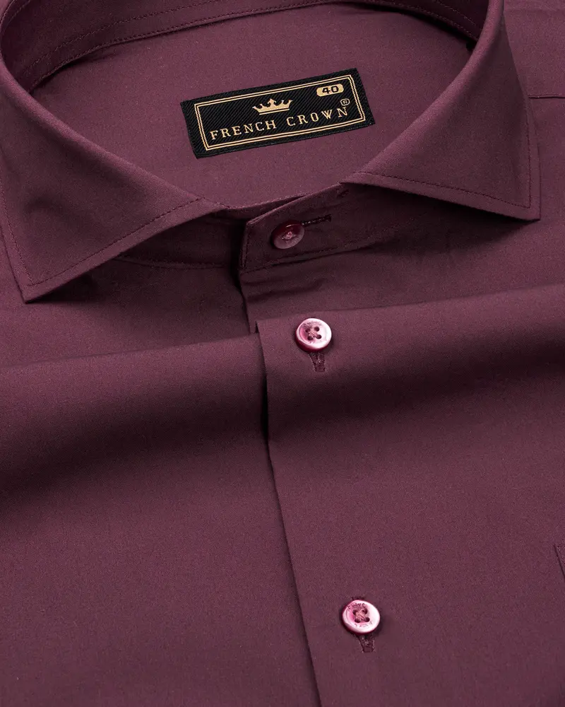 Rock Maroon Premium Cotton Shirt 1