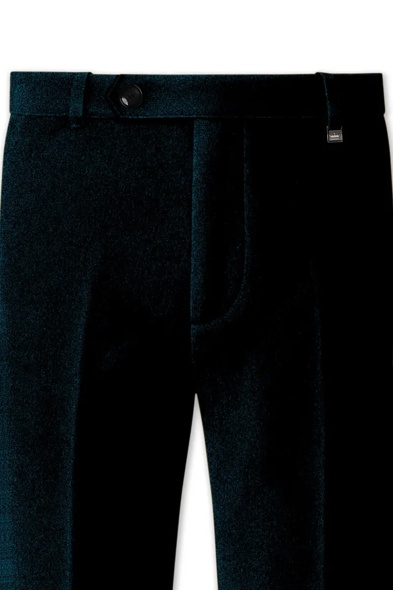 Rogue-Jaguar Blue Velvet Peak Lapel Tuxedo Suit 12