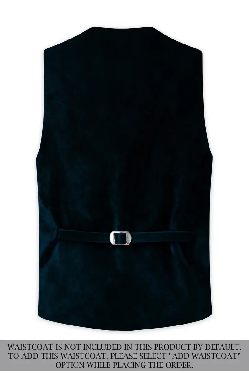 Rogue-Jaguar Blue Velvet Peak Lapel Tuxedo Suit 17