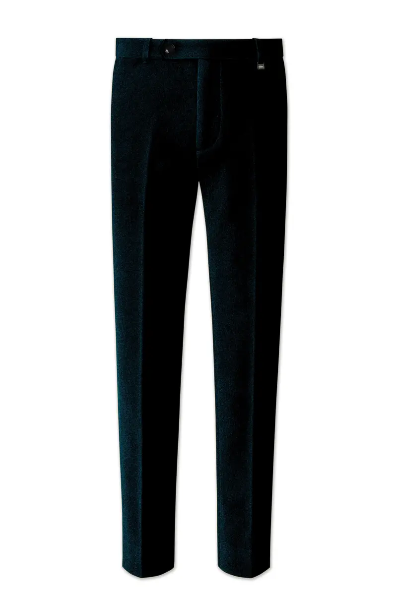 Rogue-Jaguar Blue Velvet Stretchable Waistband Pant 2