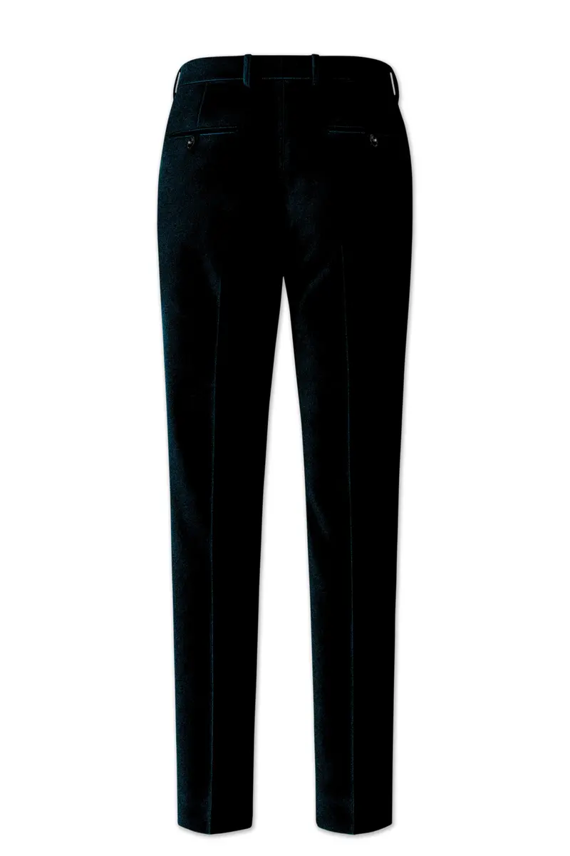 Rogue-Jaguar Blue Velvet Stretchable Waistband Pant 5