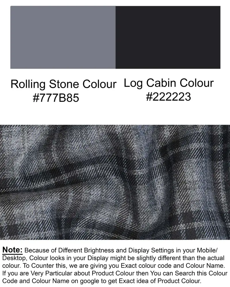 Rolling Stone Grey With Log Cabin Wool Rich Windowpane Waistcoat 7