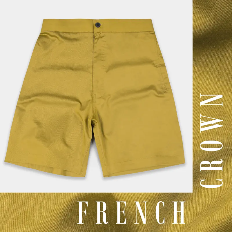 Ronchi Yellow Subtle Sheen Super Soft Premium Cotton Shorts 1