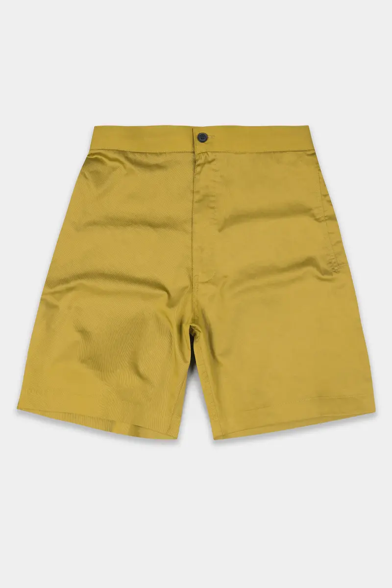 Ronchi Yellow Subtle Sheen Super Soft Premium Cotton Shorts 2