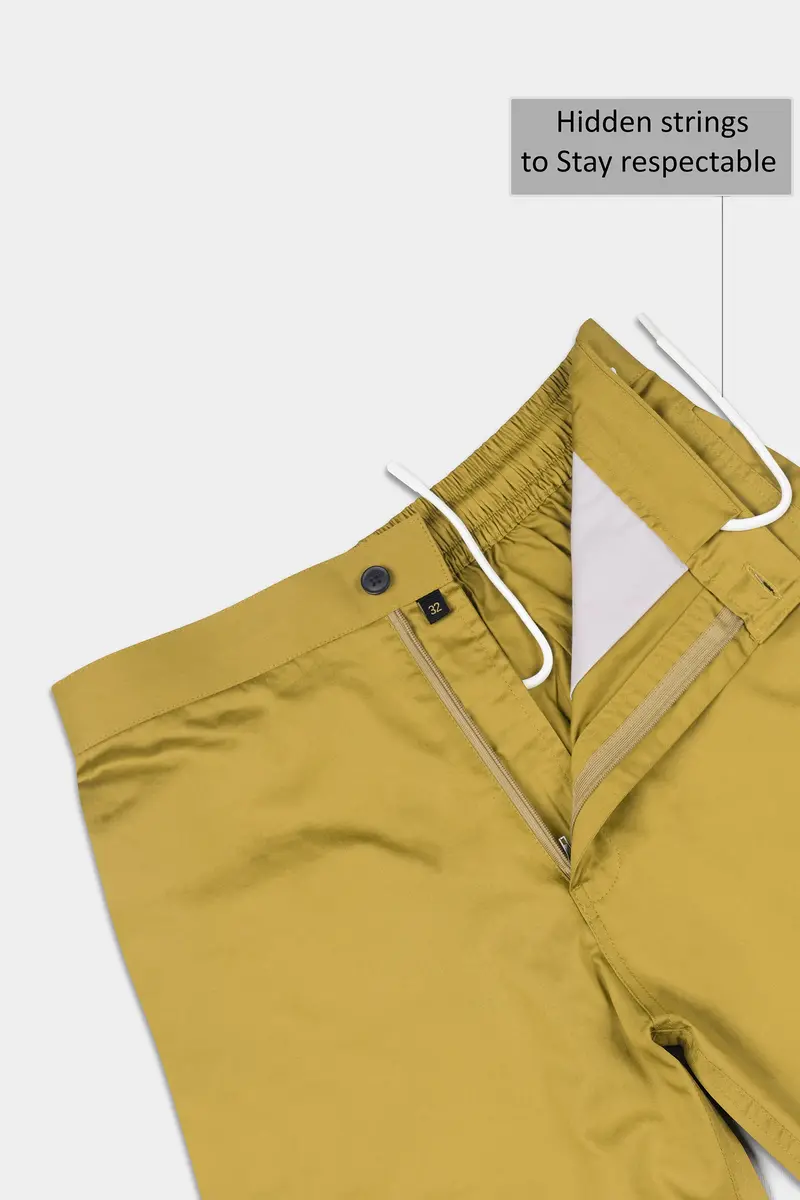 Ronchi Yellow Subtle Sheen Super Soft Premium Cotton Shorts 4