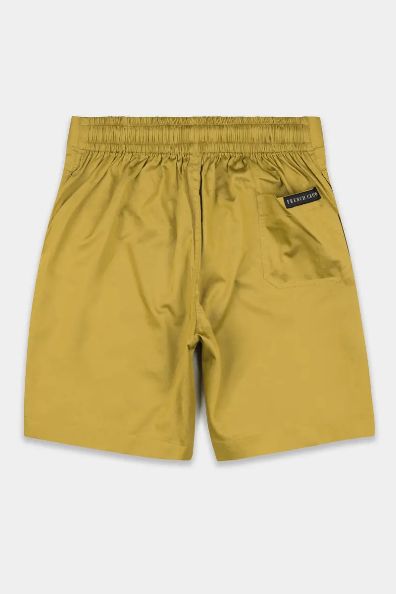 Ronchi Yellow Subtle Sheen Super Soft Premium Cotton Shorts 5