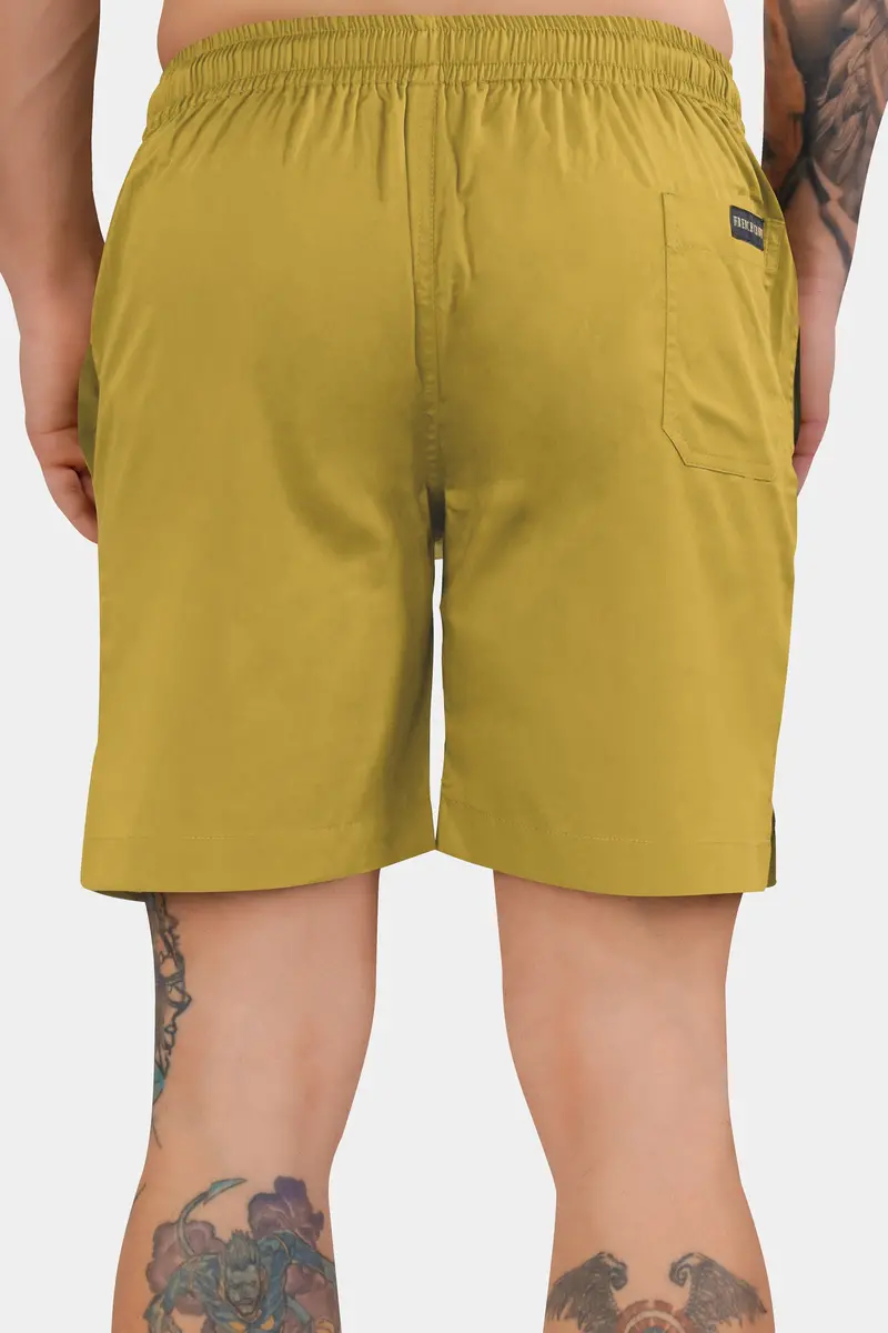 Ronchi Yellow Subtle Sheen Super Soft Premium Cotton Shorts 8