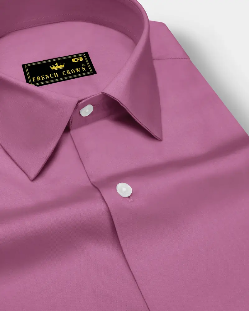 Rosavelle-Tapestry Pink Subtle Sheen Super Soft Premium Cotton Dress Shirt 1