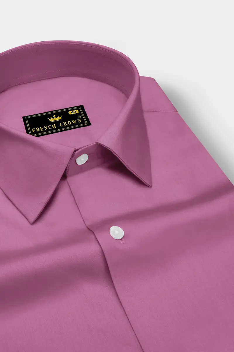 Rosavelle-Tapestry Pink Subtle Sheen Super Soft Premium Cotton Dress Shirt 2