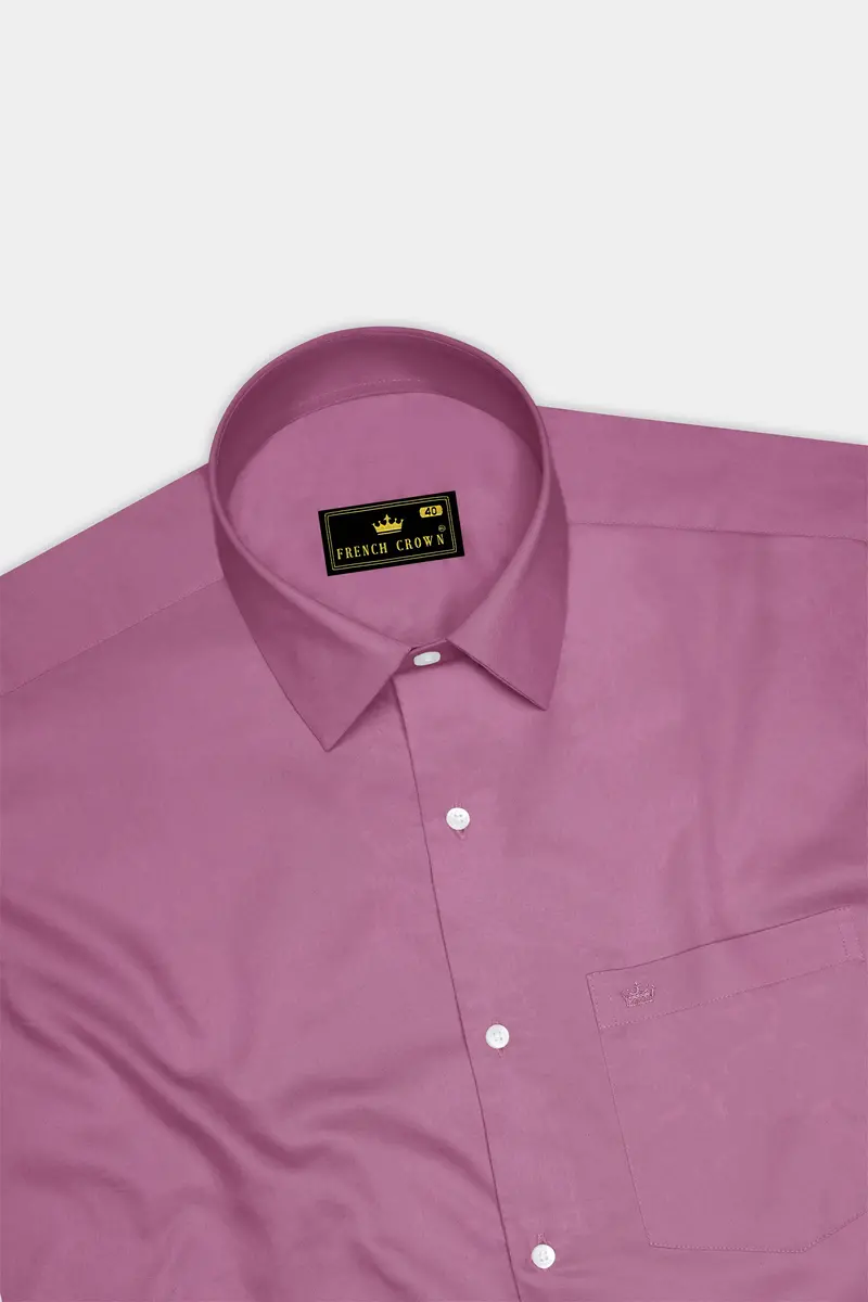 Rosavelle-Tapestry Pink Subtle Sheen Super Soft Premium Cotton Dress Shirt 5