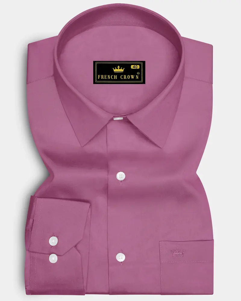 Rosavelle-Tapestry Pink Subtle Sheen Super Soft Premium Cotton Dress Shirt 6