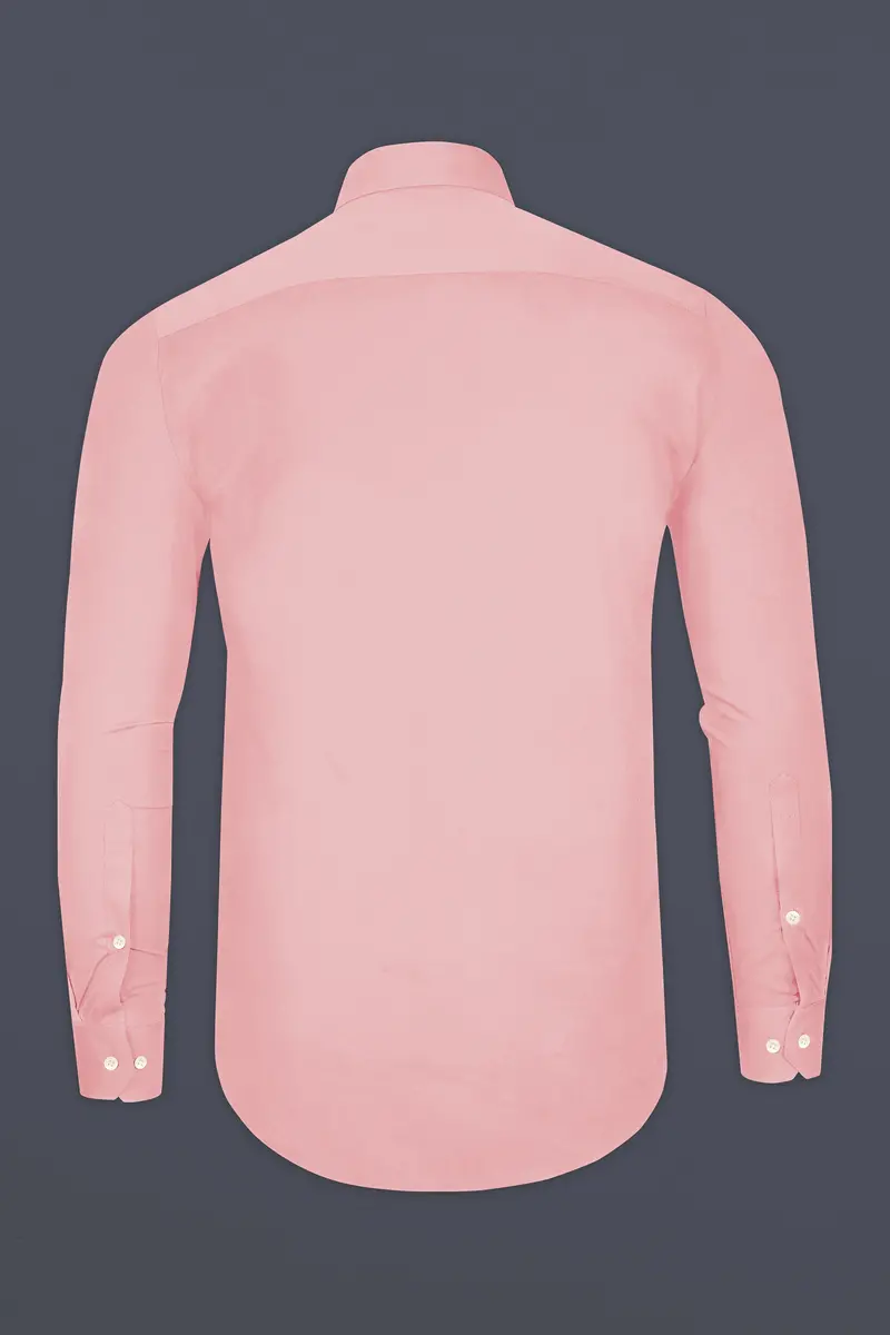 Rosavon-Blossom Pink Subtle Sheen Super Soft Premium Cotton Tuxedo Dress Shirt 7