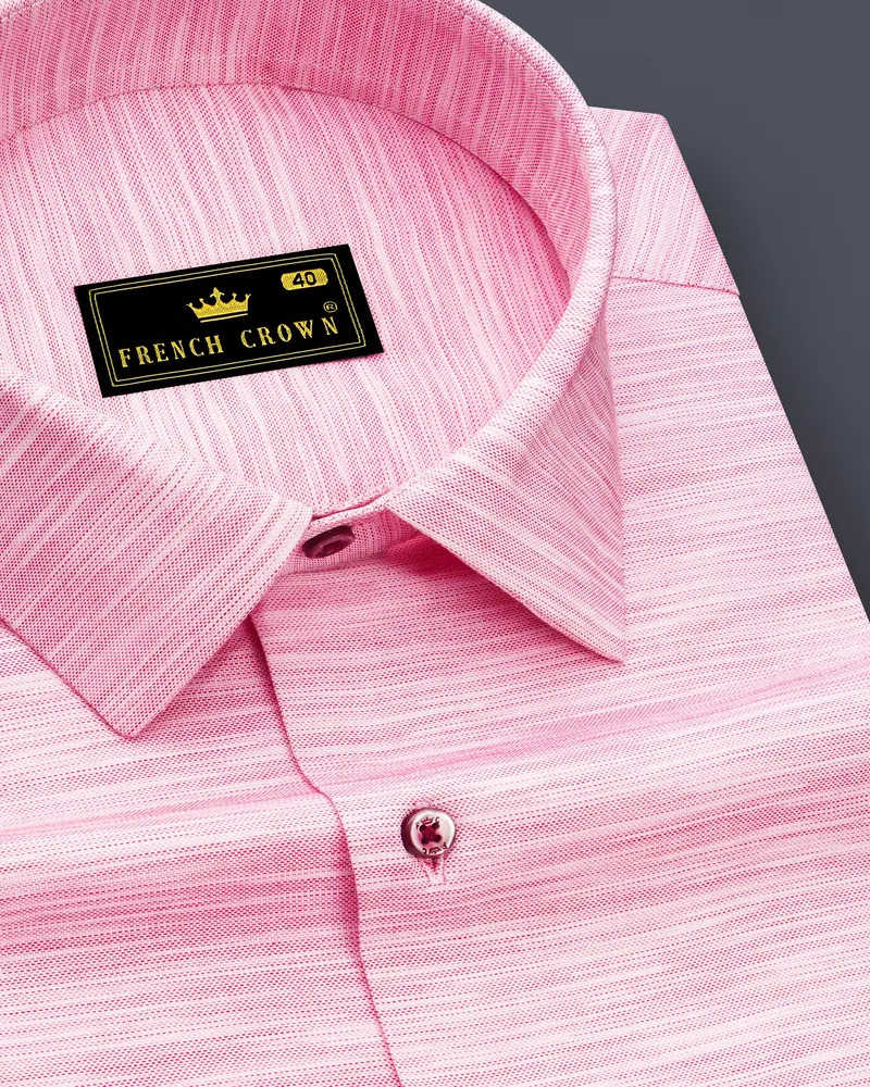 Rosavon-Oyster Pink Textured Chambray Premium Cotton Dress Shirt 1